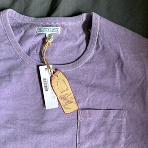 Wallace & Barnes J. Crew S/S Tubular Tee Shirt medium Purple $78